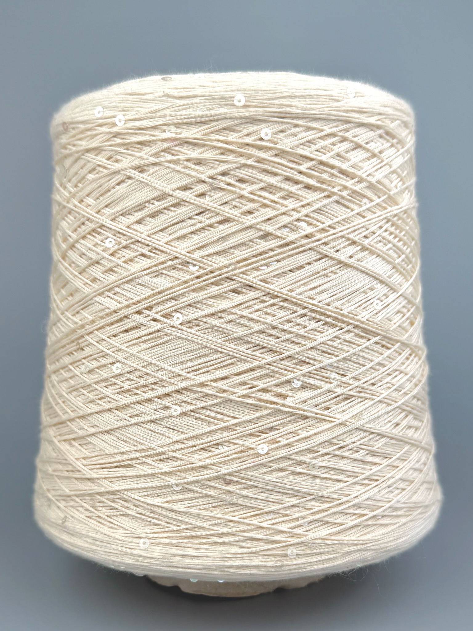 G&G Filati – 100 % coton avec paillettes 470 m / 100 g col. Crème nacré photo 2